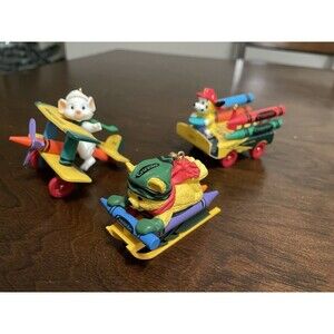 SET-3 Hallmark Crayola Ornament COLORS 1992 Truck/1996 Helicopter/1998 Sled